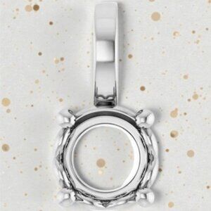 5.2 mm Round Infinity Design Pendant Mounting in 14kt White Gold